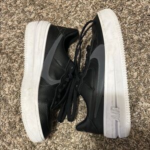 Nike Air Force 1 Black Platforms